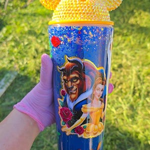 Beauty and the Beast Snowglobe Tumbler - Etsy