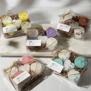 Tea Light Candle Set | Decorated Tea Light Candles | Handmade Candles | Gift Candle Set | Scented Tea Light Candles | Ultraluxe Tea Light