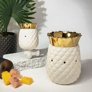 Illumination Fragrance Warmer | Pluggable Fragrance Warmer | Pineapple Fragrance Warmer | Wax Melt Warmer | Golden Pineapple Warmer