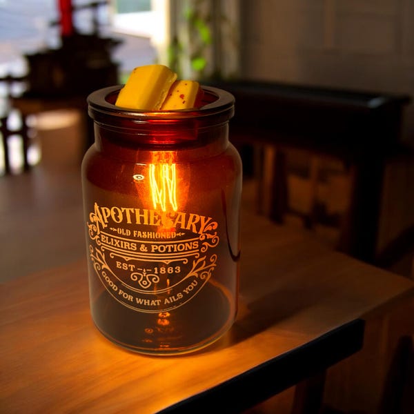 chauffe-parfum d'apothicaire vintage Bulb | Décoration d'aromathérapie élégante pour cires fondantes et huiles essentielles