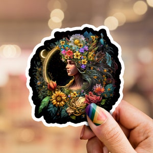 Virgo Sticker, witchy Virgo goddess sticker, Waterproof Virgo Sticker, Water bottle laptop phone stickers