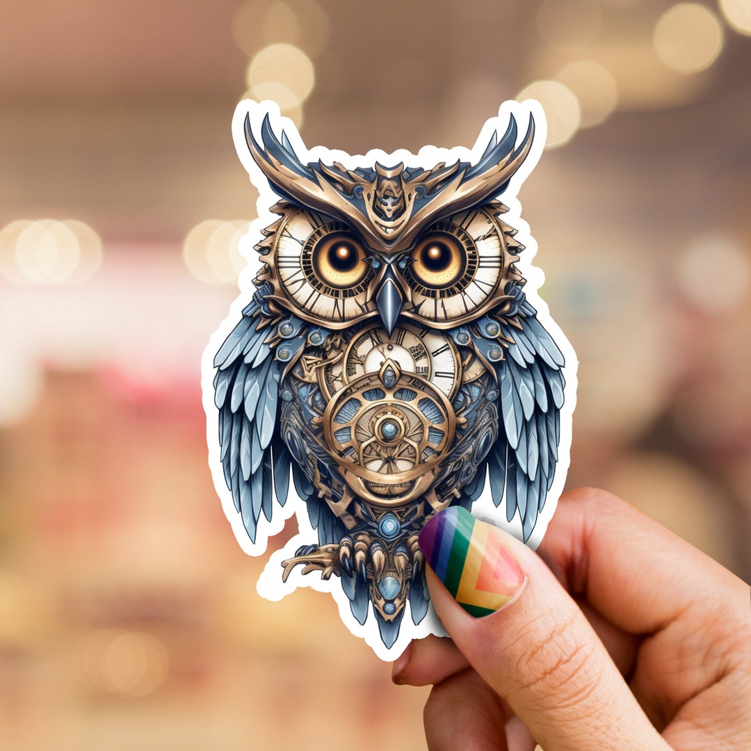 Owl Sticker, Owl Clock Sticker, Clock Sticker, - Etsy