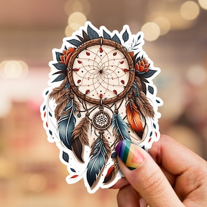 Dreamcatcher Sticker, Sticker for water bottle, laptop sticker, laptop stickers, Celestial Stickers, Waterproof Stickers