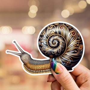 Snail Sticker, snail art, garden snail sticker, laptop sticker, phone sticker, water bottle sticker, journal sticker, snail lover