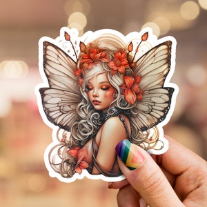 Fairy sticker, fairy art, fantasy sticker, fairy tale sticker, laptop sticker, phone sticker, laptop sticker, whimsical sticker, fairy lover