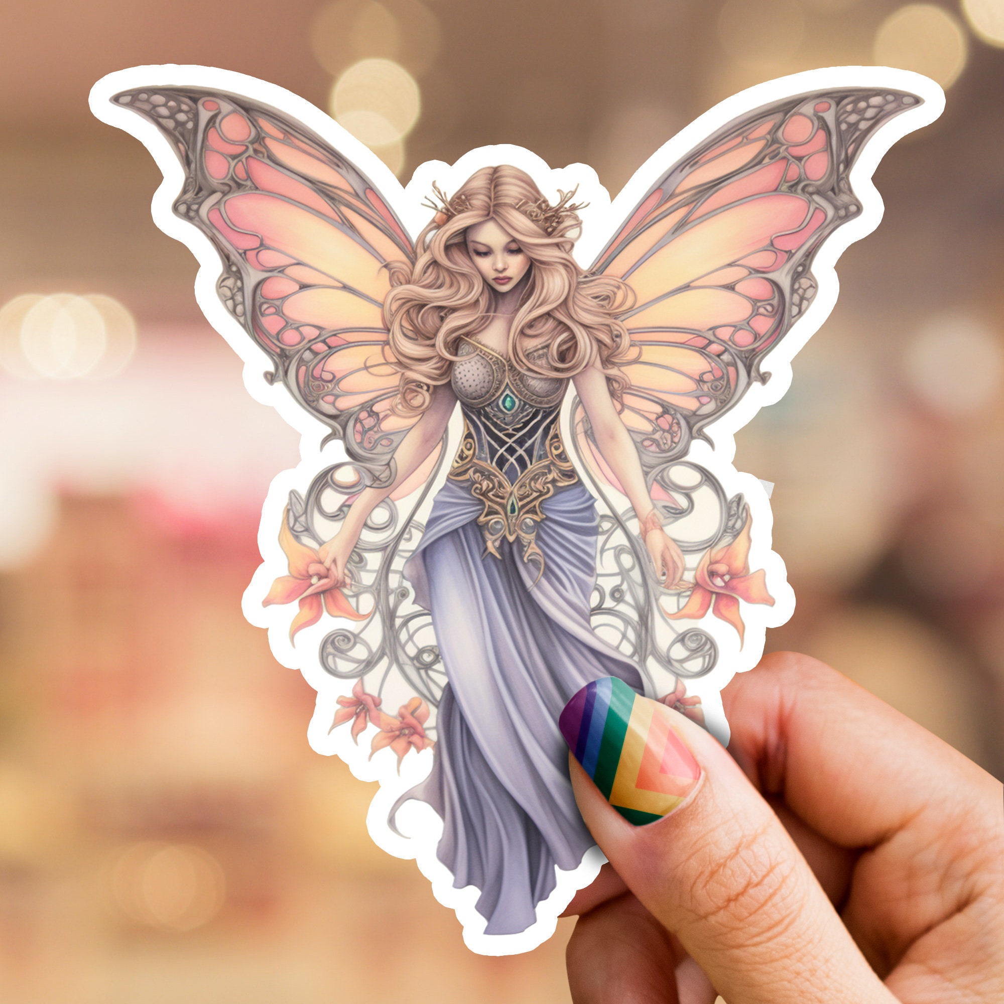 Vintage Fairy Sticker for Sale by thelazydaisy  Fairy stickers, Vintage  fairies, Fairy drawings