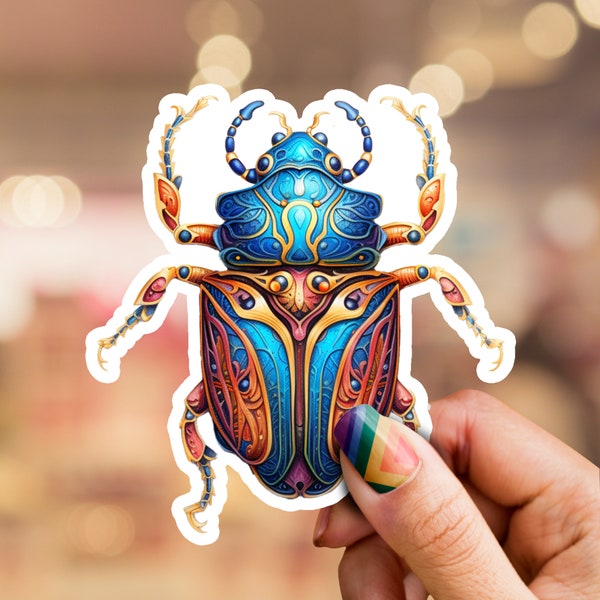 Jewel Beetle sticker, beetle sticker, jewel sticker, insect sticker, colorful beetle sticker, bug sticker, jewelry sticker, bug enthusiast