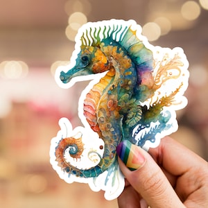 Seahorse sticker, Seahorse, Laptop sticker, phone sticker, Seahorse decal, Animal sticker, car decal, water bottle decal, ocean sticker