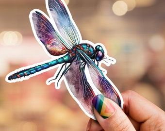 Adesivo libellula, adesivo insetto, adesivo, libellula, adesivo per laptop, adesivo per borraccia idro, adesivo per telefono, insetto, galassia