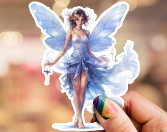 Fairy Sticker, magical sticker, fairy tale sticker, fantasy sticker, laptop sticker, phone sticker, water bottle sticker, witchy sticker