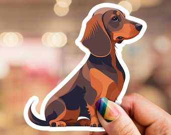 Pegatina Dachshund, dachshund, pegatina para perros, pegatina para perros Weiner, perro Weiner, pegatina, pegatina para computadora portátil, pegatina para teléfono, pegatina hidráulica, animal