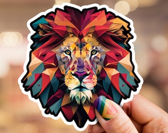 Lion Sticker, Sticker, Lion Minimalistic Sticker, Nature Sticker, Wildlife Sticker, Phone Sticker, Laptop Sticker, Hydro Flask Sticker