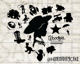 Toy Story | Jessie Clipart Silhouette | Heart Design Artwork | Instant Digital Download | Jpg Png Pdf Svg files