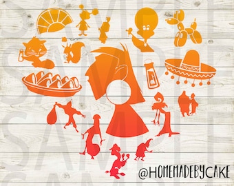 A nova onda do imperador | Silhueta de clipart de Kuzco | Arte multicolorida do design do coração | Download Digital Instantâneo | Arquivos Pdf Jpg Png