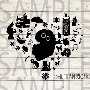 Encanto | Mirabel Clipart Silhouette | Cutout Heart Shape Design Artwork | Instant Digital Download | Jpg Png Pdf Svg files
