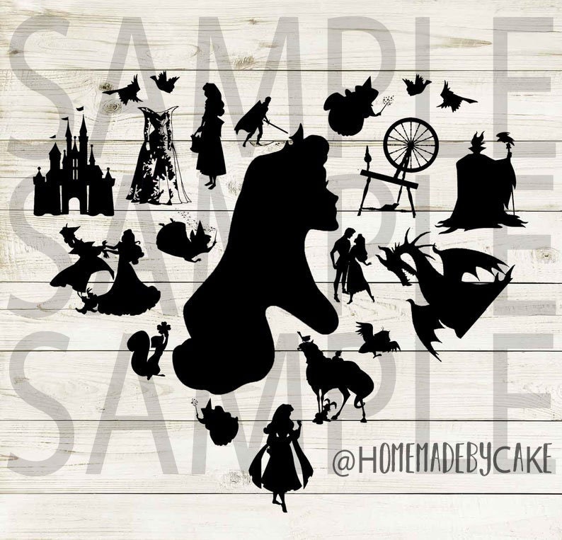 Sleeping Beauty Heart Logo INSTANT Digital JPEG PNG Download | Etsy