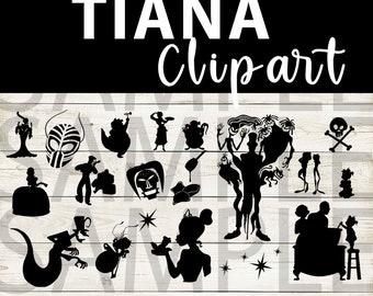 Princess and The Frog | Tiana Clipart Images | Instant Digital Download | Jpg Png Pdf Svg files