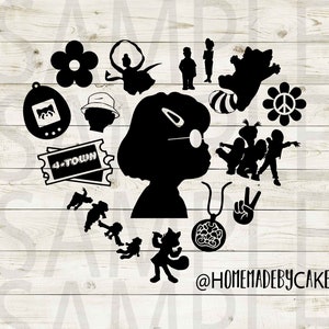 Rot drehen | Mei Lee Clipart Silhouette | Herz Design Kunstwerk | Sofortiger digitaler Download | Jpg Png Pdf SVG-Dateien