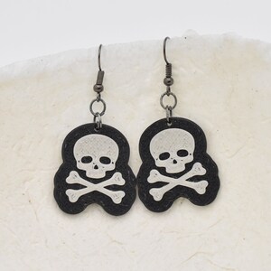 Halloween Skull Earrings | 3D Printed Earrings | Lightweight Halloween Earrings | skeleton earrings | White Earrings | Halloween gifts