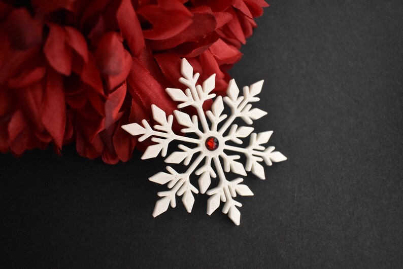 3D Printed Fridge Magnet | Christmas Snowflake Magnet | Refrigerator ...