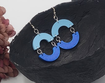 Stylish Split circle earrings | 3D Printed Earrings | 3D Printed Jewelry | Geometric Earrings | Earrings Gift for her | Mother's Day Gifts