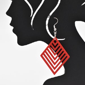 Stylish 3D Printed Earrings | Eco-friendly Earrings | 3D Printed Jewelry | Geometric Earrings | Colorful Statement Earrings | Gifts for her