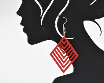 Stylish 3D Printed Earrings | Eco-friendly Earrings | 3D Printed Jewelry | Geometric Earrings | Colorful Statement Earrings | Gifts for her