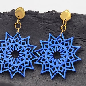 Customizable Mandala Earrings | 3D Printed Earrings | Statement Earrings | Gifts for Yoga Teacher | Eco-friendly Earrings | Gifts for Mother