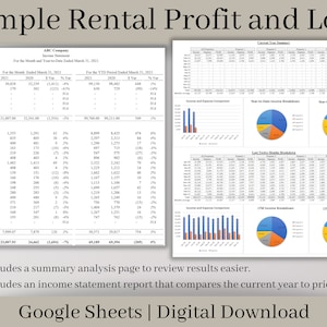 Rental Income Statement Excel Template: Landlord Profit and Loss ...