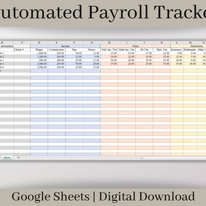 Automated Payroll Report Template: Google Sheets (digital Download) - Etsy