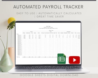 Plantilla de informe de nómina automatizado: Hojas de cálculo de Google (descarga digital)