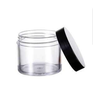 2 Oz SLIME CONTAINERS Clear Plastic Jars With Lids Small Goods Storage  Craft Containers Liquid Jars Twisted Lid Jars for Craft Olcott Jars 