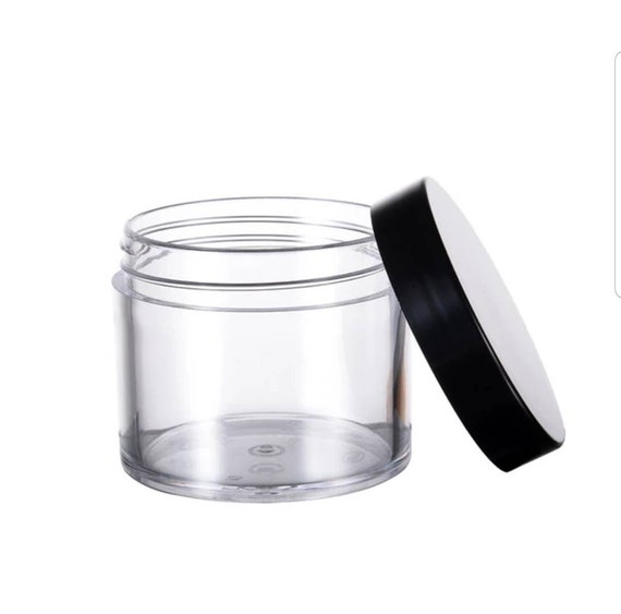 6oz Clear PET Straight Sided Jars (White Screw Top)