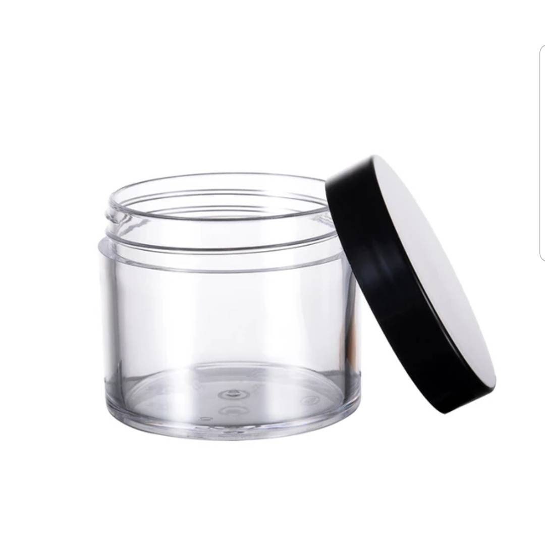 24 Pack Clear Plastic Round Storage Jars Wide-Mouth Plastic Containers Jars  with Lids for Storage