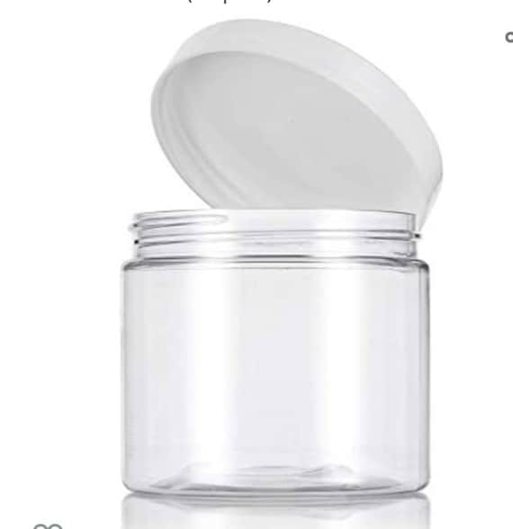 6oz PET Plastic Jars, Bpa-free, Empty Plastic Jar, Cosmetic Jar, Plastic  Container, Cosmetic Container WHITE Lid 