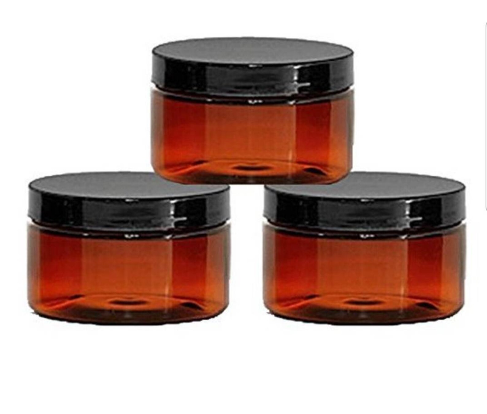 6oz Amber Plastic Jars PET Heavy Wall Low Profile Wide Mouth Etsy