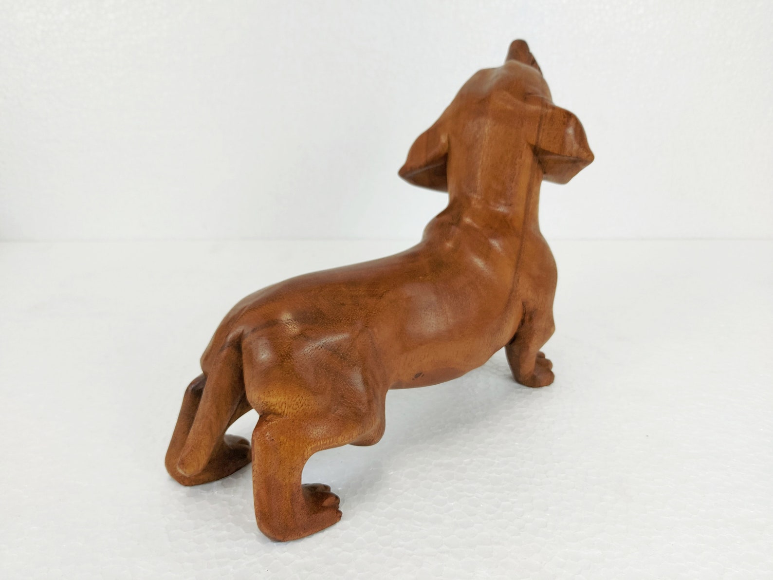 Wooden Daschund Dachshund Dog Statue Wooden Statue Wiener Weiner Dog