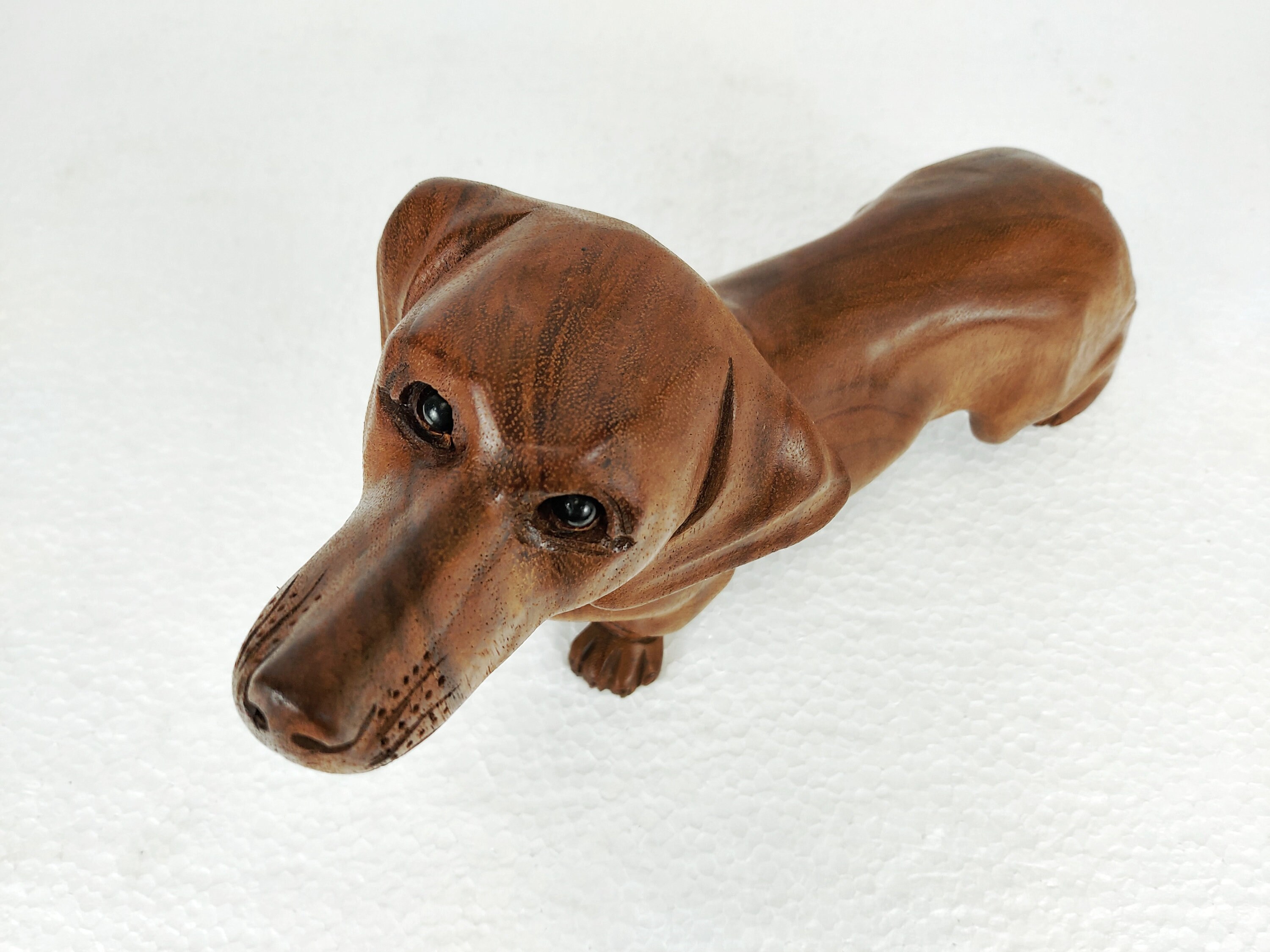 Wooden Daschund Dachshund Dog Statue Wooden Statue Wiener Weiner Dog