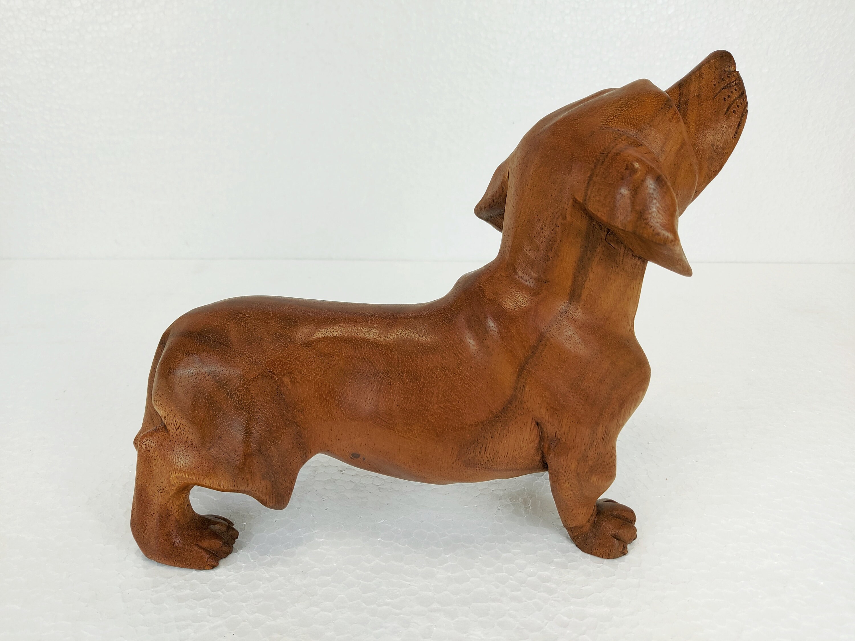 Wooden Daschund Dachshund Dog Statue Wooden Statue Wiener Weiner Dog