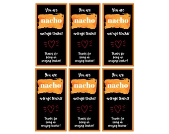 Etiquetas imprimibles de Nacho Snacks / Etiquetas de dulces de agradecimiento / Gracias imprimibles / Etiqueta de dulces de agradecimiento / agradecimiento al maestro