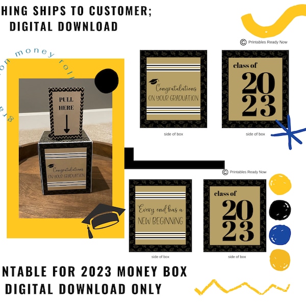 Graduation Money Box Printable | Money Gift Ideas | Graduation Gifts | Printable For Graduation