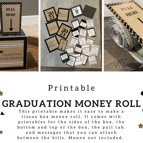 Graduation Money Box Printable Money Gift Ideas Graduation Etsy