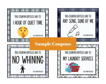 Father's Day Coupons Digital Download | Father's Day Printable Coupons