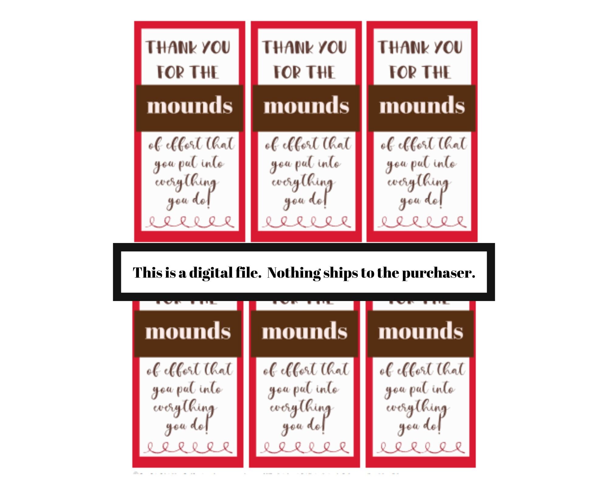 Candy Printable Tags Thank You Candy Tags Thank You Printable ...