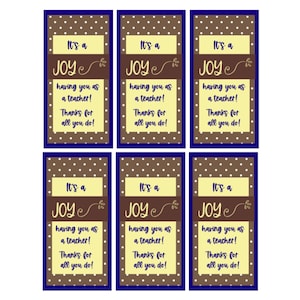 Candy Printable Tags | Thank You Candy Tags | Thank You Printable ...