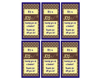 Candy Printable Tags | Thank You Candy tags | Thank You printable |  Appreciation candy tag | teacher appreciation