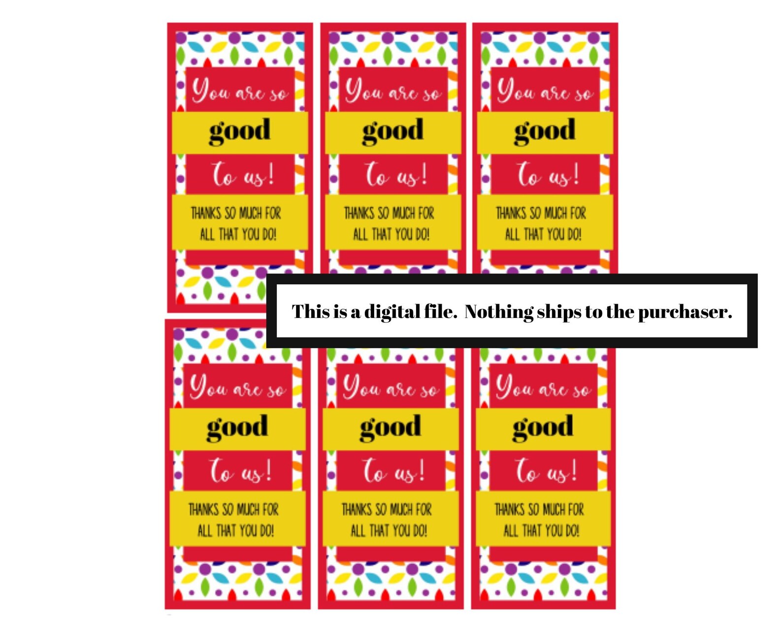 Candy Printable Tags Thank You Candy Tags Thank You - Etsy