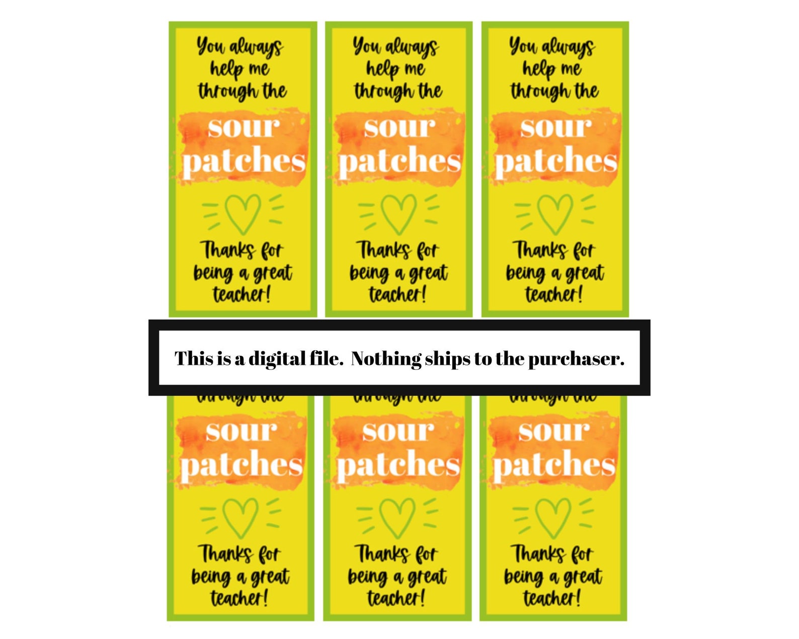 Candy Printable Tags Thank You Candy Tags Thank You Printable ...