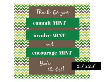 Mint Candy Printable Tags | Thank You Candy tags | Thank You printable | Appreciation candy tag | teacher appreciation | employee app