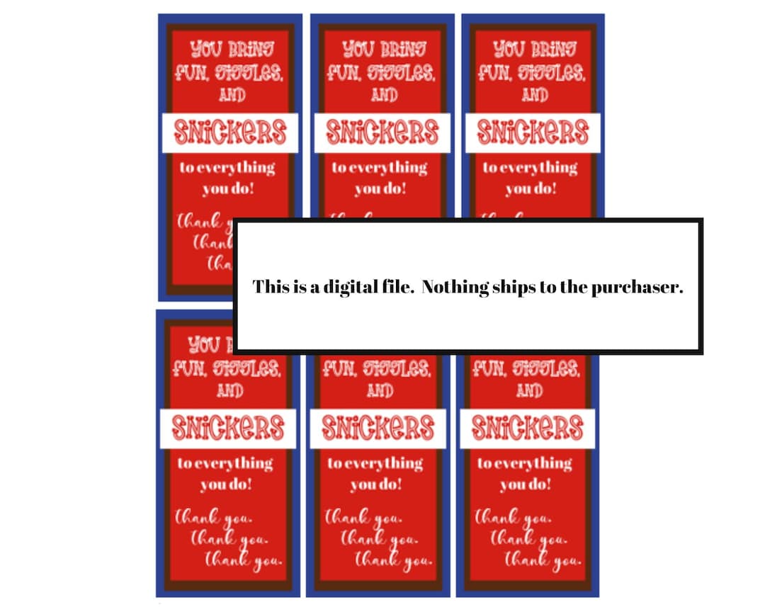 Candy Printable Tags Thank You Candy Tags Thank You Printable ...